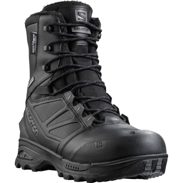 Black Salomon Toundra Forces CSWP Men's Tactical Boots | PH 43685G